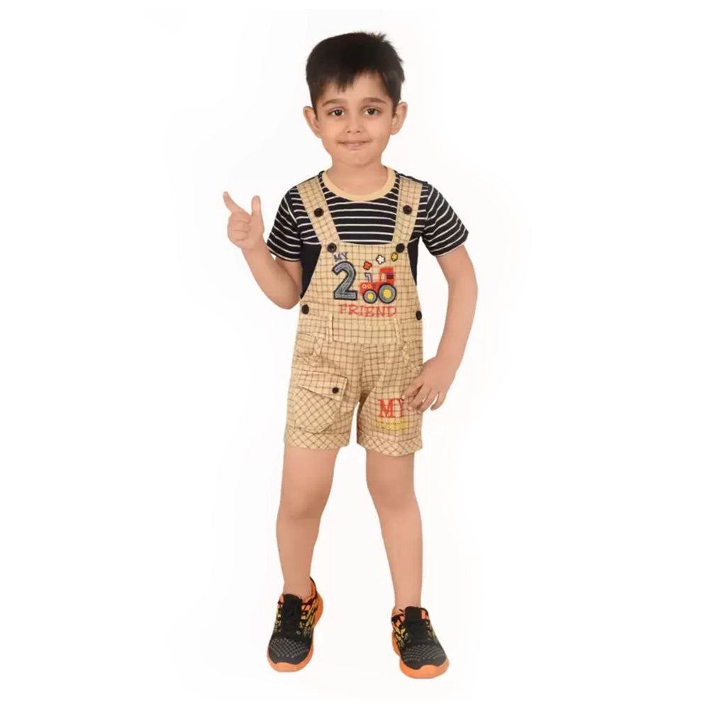 KIDZLIFE Dungaree Brown